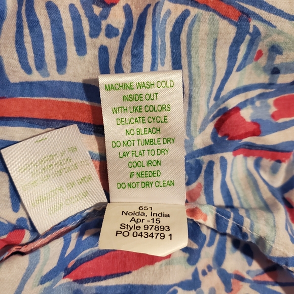 Lilly Pulitzer cruiser shirt button down red right return sailboats Sz 2 pink - Picture 8 of 8